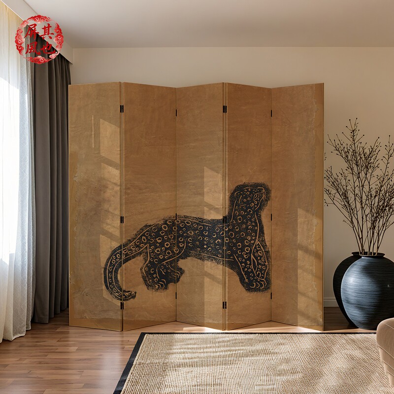 Second-Hand Folding Screen Partition for Living Room, Photo Studio, Photography, Simple Oriental Aesthetics, Tea Room Decoration, Background Wall