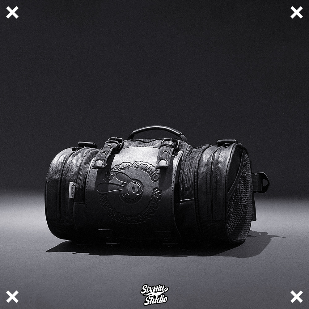 バイク用サイドバッグ レトロ リアテールバッグ 防水 吊り下げバッグ レインプルーフ サイドバッグ オズワルドレザー エンボス加工 かわいいニッチ