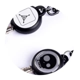 Телескопический автоматический брелок, защитная телескопическая стальная проволка для ключей с застежкой из нержавеющей стали, анти-кража