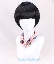 Mushroom head short straight hair net red handsome BOBO head Qi banghai Korean version of high temperature silk fashion realistic black