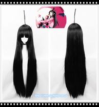 Bump world Kelly cos wig 1 m Black long straight hair face Qi bangs rose net low price promotion