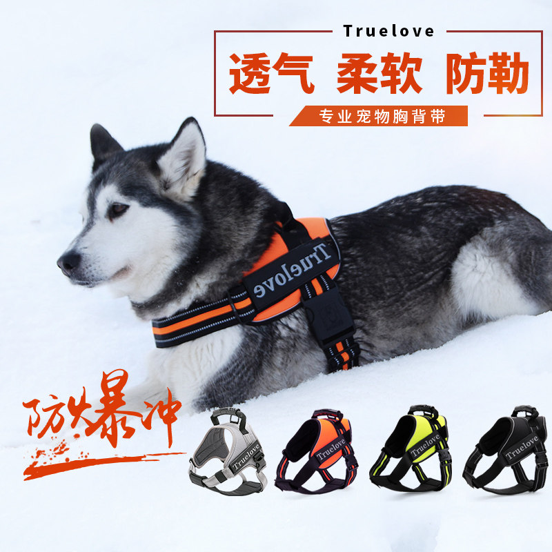 Truelove Pooch Breast-Holding Baby Bag Pet Reflective Collar Traction Rope Walking Dog Large Dog Small And Medium Dog With Golden Hair