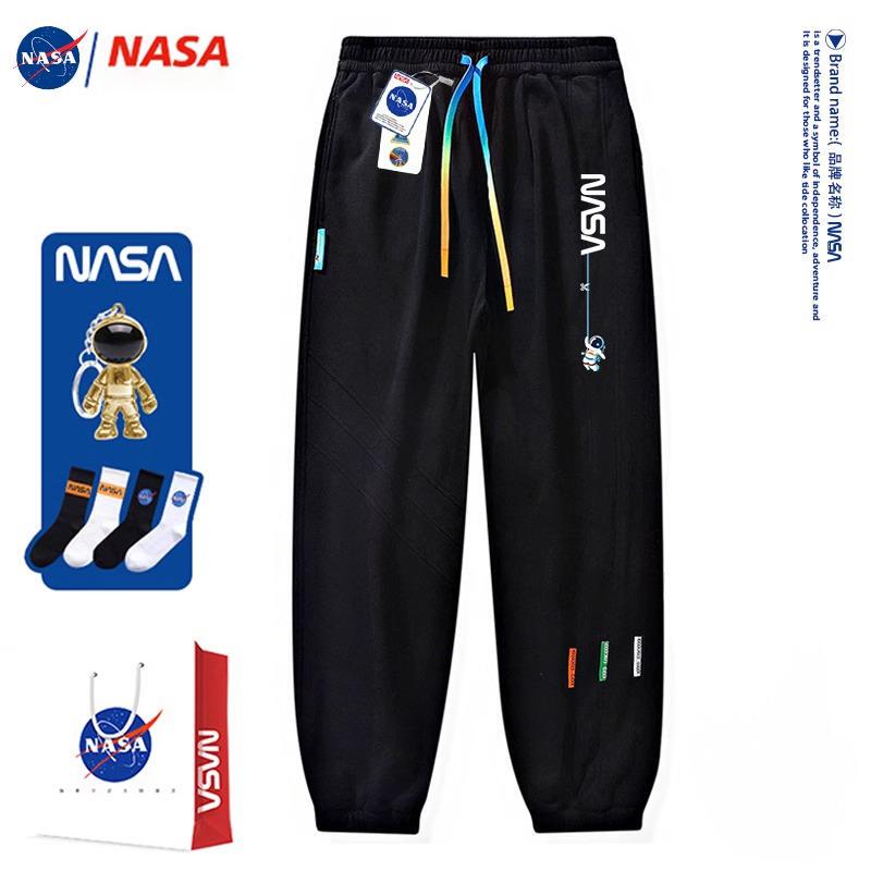 Nasa Collaboration Pants for Men, Spring, Autumn, and Winter Trendy Brand, Youth Jogger Casual Sports Pants, Men's Plus Size Long Pants