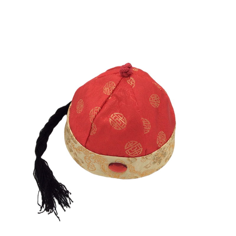 Children's Tang costume emperor hat boy's holiday dress baby elder brother hat old Beijing ancient costume satin silk hat