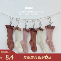 2021 new baby spring and autumn lace socks children Foreign style Joker cotton socks girls fashion autumn winter socks