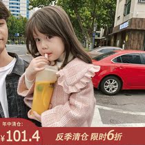 Childrens clothing new girls autumn and winter foreign style woolen coat children Korean thick coat baby winter coat