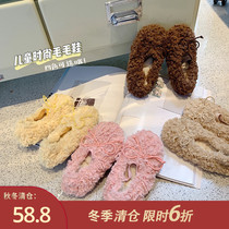 Childrens shoes 2020 new children Korean cotton shoes baby plus Velvet Bean shoes girls fashionable autumn and winter plus velvet wool shoes