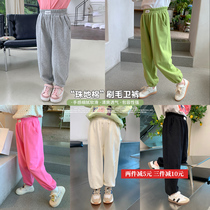 Foam home childrens clothing girls pants 2023 new children casual sports long pants baby spring and autumn clothes pants