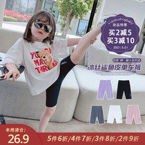 Childrens clothing 2021 new girls shark pants five-point pants baby foreign-style shorts summer childrens pants leggings thin