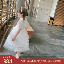 Little pudding baby baby childrens clothes girl cake skirt 2021 New baby dress childrens foreign style skirt gauze skirt thin