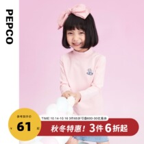 Piggy Banna childrens wear 21 Spring and Autumn new childrens coat girls long sleeve T-shirt pullover top base shirt