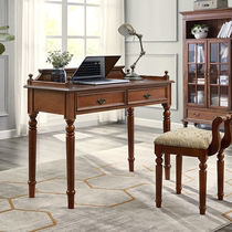 American solid wood desk Simple home student computer desk writing desk Modern simple desk small apartment