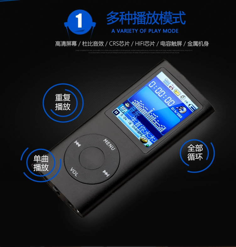 Mp3mp4 Walkman Phiên bản dành cho sinh viên Nhỏ P3 di động nữ giá rẻ Slim MP5mp6mp4 Đọc tiểu thuyết - Máy nghe nhạc mp3