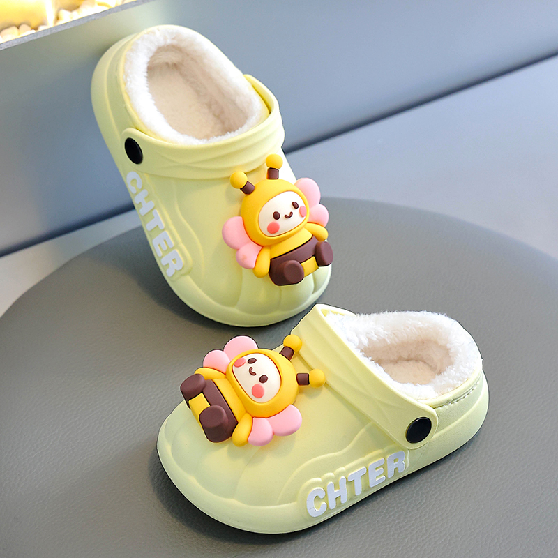 Infant and Toddler Baby Bee Cotton Slippers Winter Girls Cartoon Home Waterproof Non-Slip Kidsren's Warm Cotton Slippers Infant and Toddler Baby Bee Cotton Slippers Winter Girls Cartoon Home Waterproof Non-Slip Kidsren's Warm Cotton Slippers