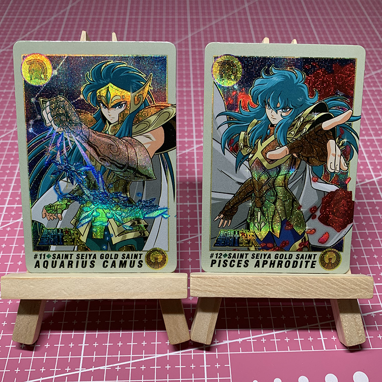 圣斗士星矢黄金圣斗士激斗闪卡，12张全！🔥收藏必备-收藏卡牌