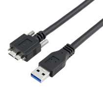 USB3 0-turn Micro B data line AM MicroB with screws fixed anti-detachment anti-seismic transmission stability