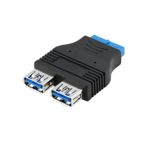 Computer motherboard 20pin to USB3 0 adapter high-speed lossless transmission one drag two DIY 0208