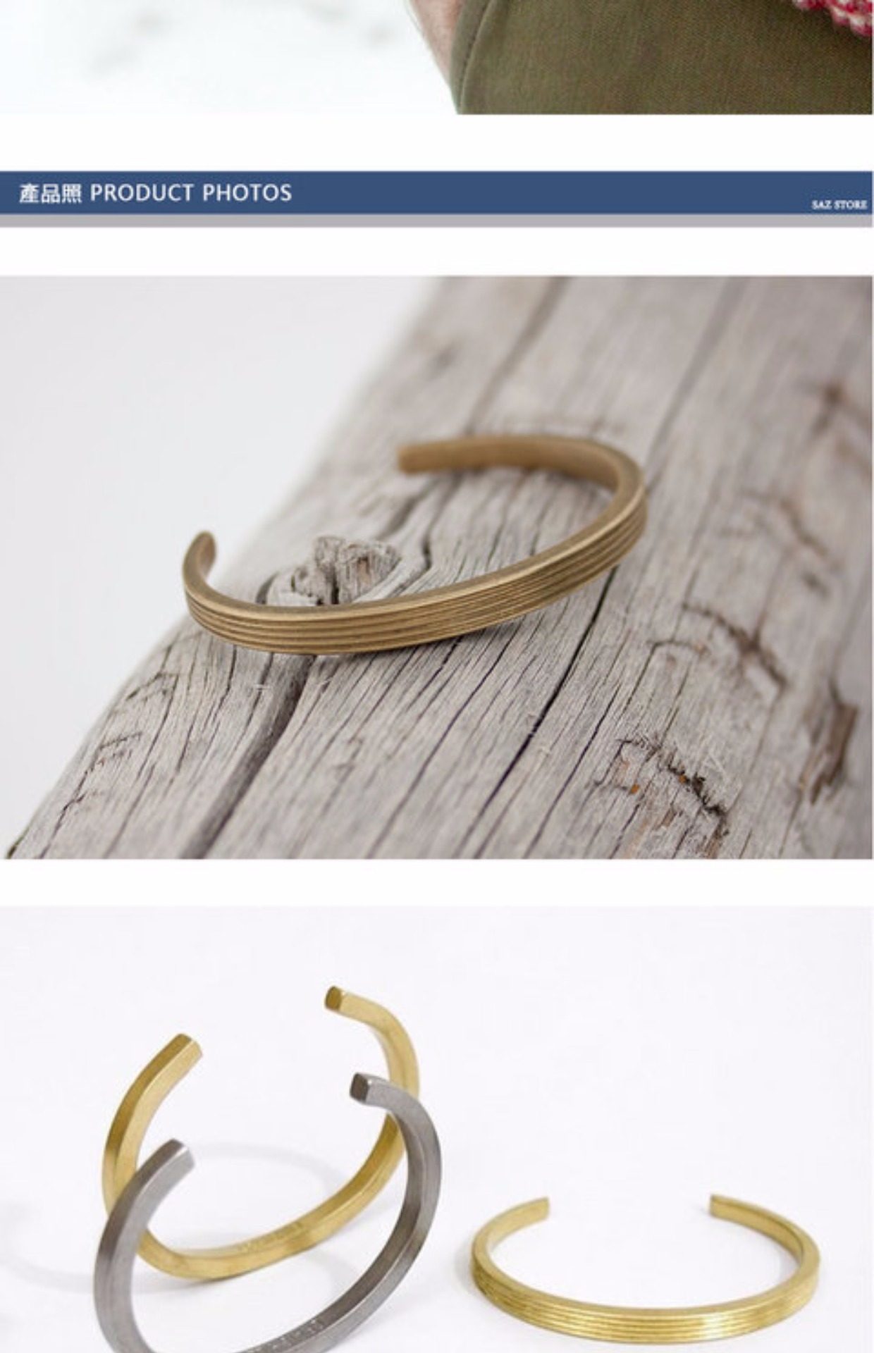 Latitude Cuff Retro Đơn giản thời trang nam giới Vòng đeo tay cá tính vòng đá thạch anh