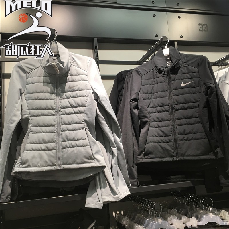phần mỏng Chạy tại chỗ NIKE Nike nữ của AQ4739-010-012 bông dệt áo thể thao nam có cổ