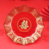 Candy Plate Wedding Supplies Wedding Plastic Fruit Peanut New Durable Large Dried Fruit Plate Chinese Plate