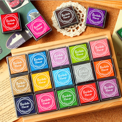 20 color suit hand finger painting color print clay rubber stamp adorable children's hands account graffiti teacher with seal small print table