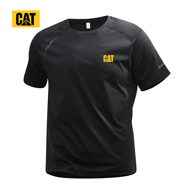 Er Cat Men's Quick-Drying Short-Sleeved Outdoor Sports T-Shirt Summer Breathable Round-Neck Running Fitness Cool Top
