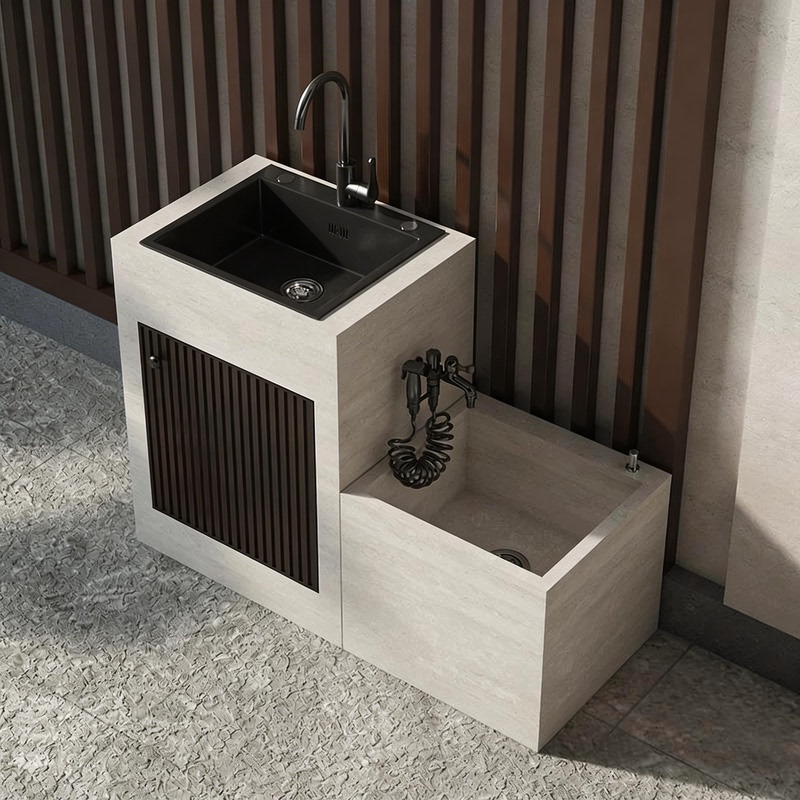 Slate Villa Garden Outdoor Balcony Pool Sink Washbasin Outdoor Courtyard Washbasin Mop Sink Combination Slate Villa Garden Outdoor Balcony Pool Sink Washbasin Outdoor Courtyard Washbasin Mop Sink Combination