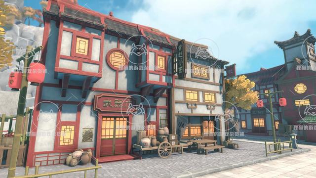 Unity Stylized Far East Kingdom 1.0 Stylized Eastern Town Scene