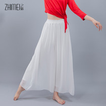 Elegant Chiffon Modern dance practice pants Classical dance costume Womens dance performance costume National dance costume Dance wide leg pants