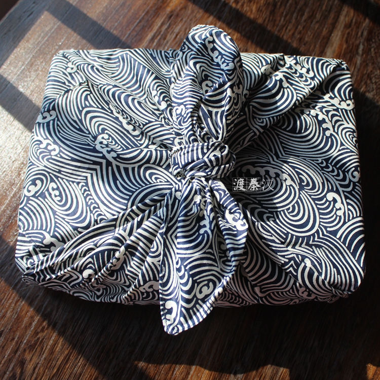 Traditional China Wind and Lube Baggage Leather Wrap wrap lunchcloth Napkin Cushion Table Cloth China Wind Qinghai Wave 1 m