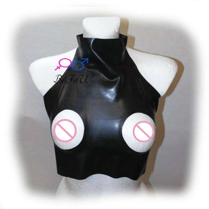 Spot latex corset hanging neck open chest for once forming vest half body tight fit bag chest optional