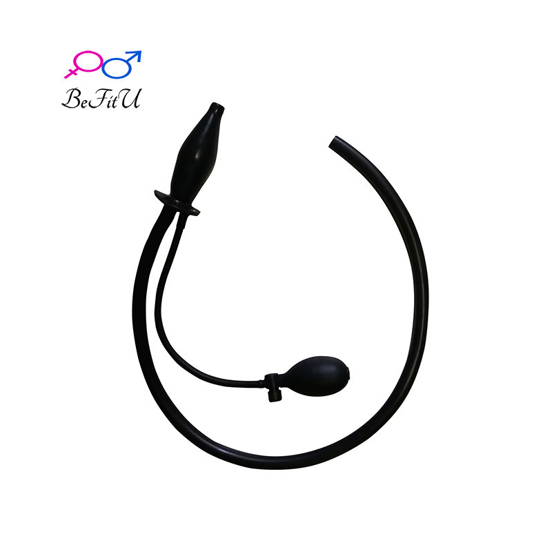 BEFITU latex plug filling long pointed anal expansion vestibule development inflatable latex round head mouth plug strap vacuum bed accessories