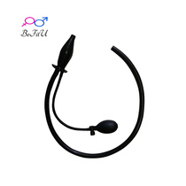 BEFITU latex plug filling long pointed anal expansion vestibule development inflatable latex round head mouth plug strap vacuum bed accessories