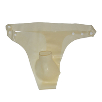 BEFITU latex briefs with JJ circles Cock Cave Triangle Pants Condom Pants Tight underpants Latex latex