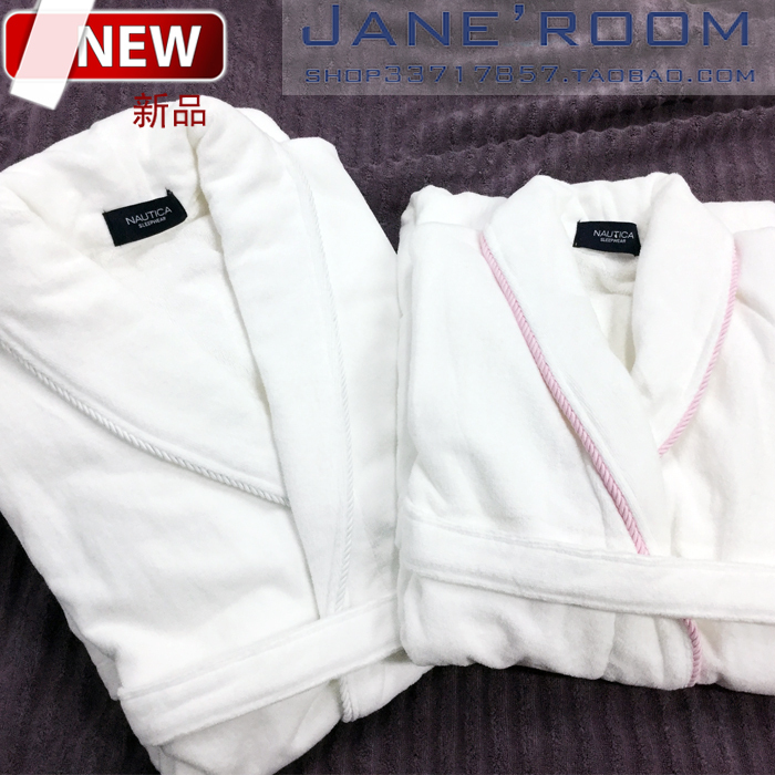  Export Surplus Original Label Autumn and Winter Pure Cotton Terry Men's Bathrobe Towel Robe Thickened and Enlarged Hotel Quality