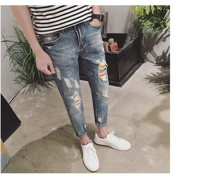 Jeans pour adolescent pieds Slim BWXD pour été - Ref 1485086 Image 52