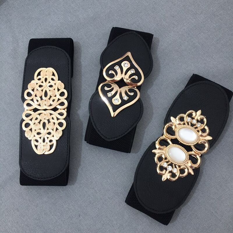 Popular A2 Belt for Women, Decorative Wide Belt for Coats, down Jackets, Skirts, Versatile Sweater Elastic Black Waist Cincher