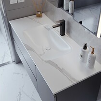 Tôles Rock Custom Bend Hot Bend Basin Countertop Marble Integrated Basin Bath Cabinet Washbasin Washbasin Washstand Wash table