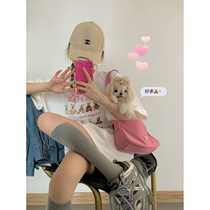 NSS COLLECTION framed bears a lot of bears cute boyfriend top summer loose white short-sleeved T-shirt female