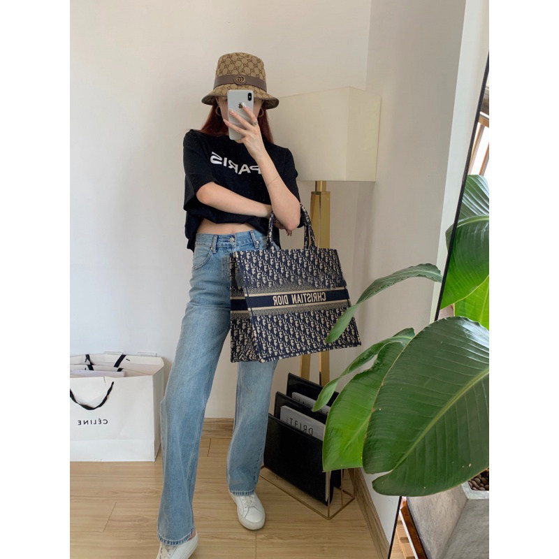NSSCOLLECTION ace into the store b defeat 70s vintage blue American high waist loose Hyuna wide leg jeans