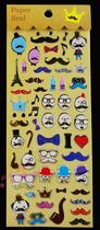 English wind gilding sticker beard old man pipe sticker cute cartoon sticker mobile phone sticker hand account diy