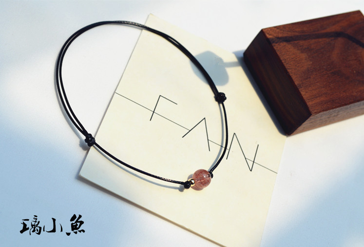 [Cá thủy tinh] thích một dòng thu hút hoa đào pha lê 14K túi vàng đính hạt vòng chân bạn gái tặng quà cho bạn gái vòng đeo chân cho nữ
