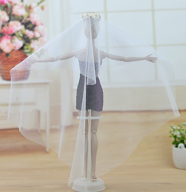 Độc quyền tùy chỉnh 30cm váy búp bê váy cưới phụ kiện sang trọng giấc mơ siêu dài mũ mạng che mặt