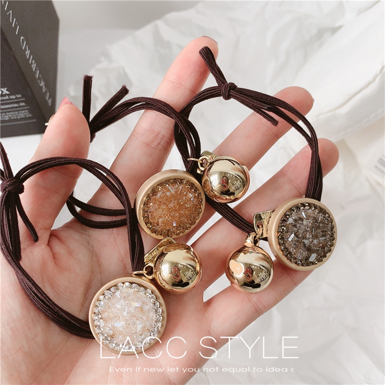 2020 new butterfly knot water drill ultra shiny hair ring women Zhair hair accessories travel hairpin girl rubber band hair rope