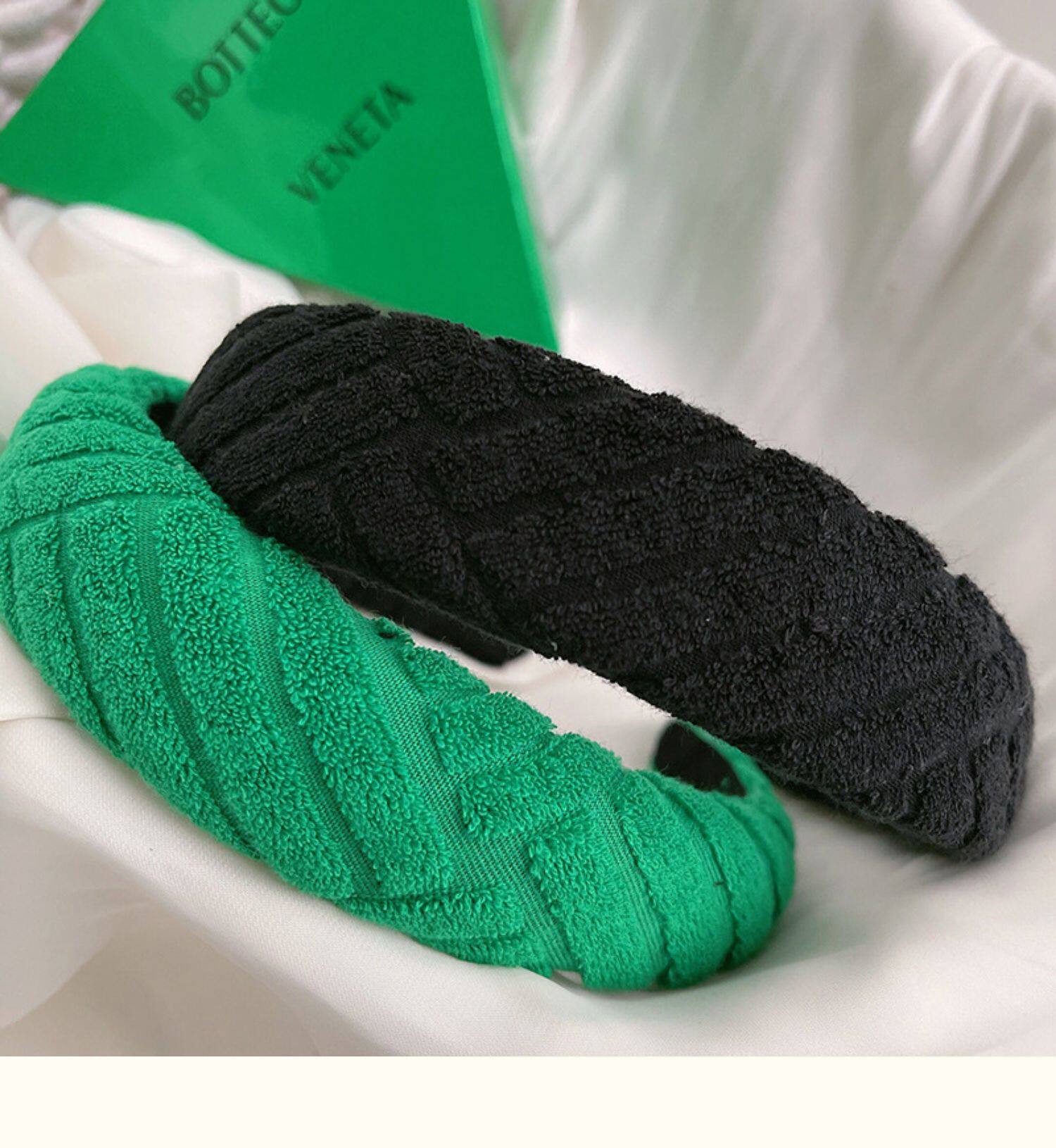 韩国东大门新款洋气编织毛茸茸绿色发箍发卡女简约洋气发饰详情6