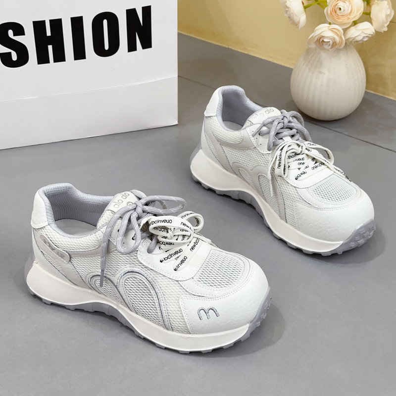 Women's Breathable Casual Sneakers with Small Mesh Design, 2026 New Summer Model, Double Shoelaces, Versatile Sports Shoes, Trendy