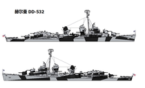 1 700 United States Fletcher-class destroyer Herman Details Enhanced version