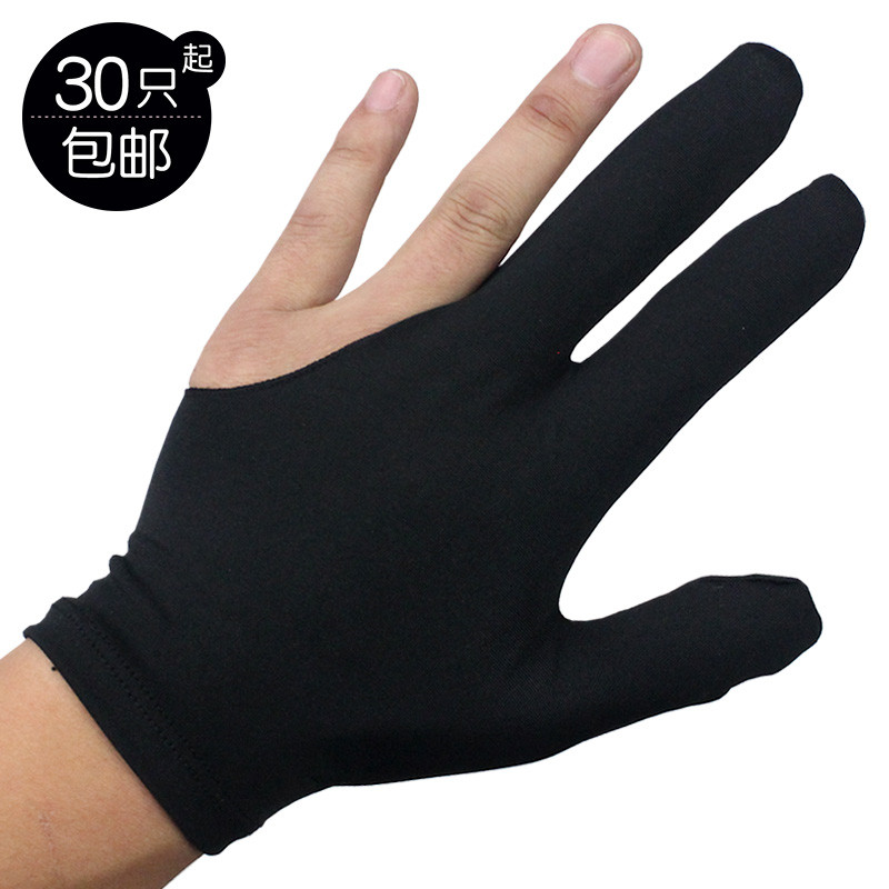 Billiards three fingers gloves Chinese black 88Snock American nine - ball club ball room special anti - slip gloves