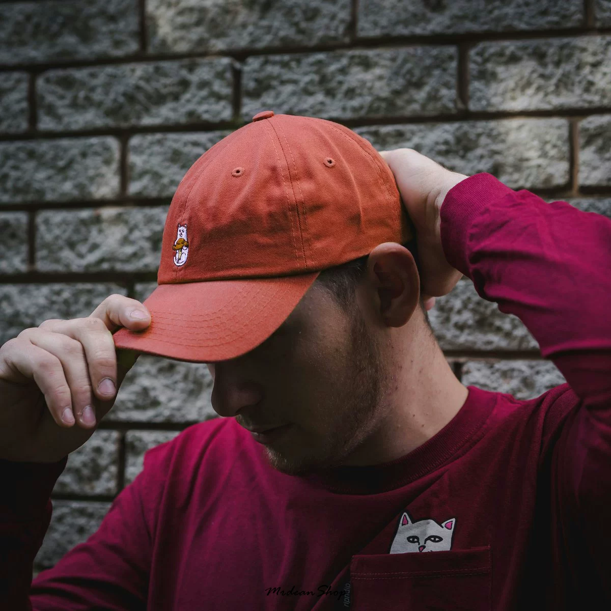 Шляпа с вышивкой гриба-нигм (низкая кот) от RIPNDIP