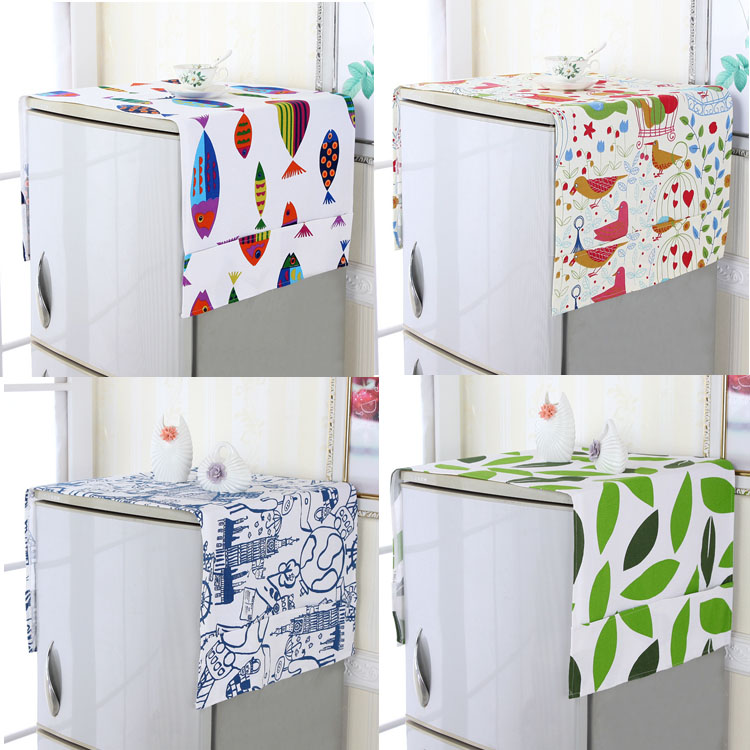 Double open door refrigerator cover double pair open door home with simple modern single door double door open dust cloth cloth